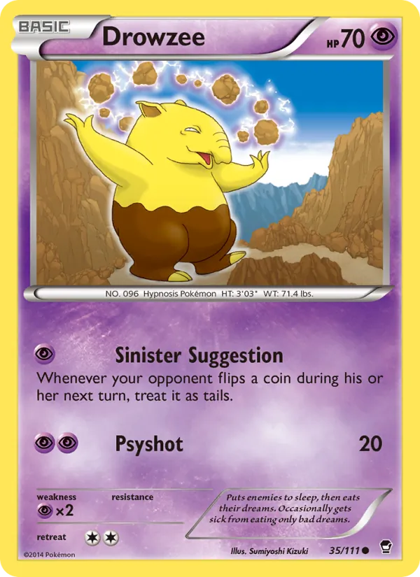 Drowzee - Furious Fists Pokemon Card