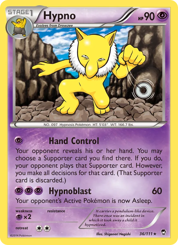 Hypno - Furious Fists Pokemon Card