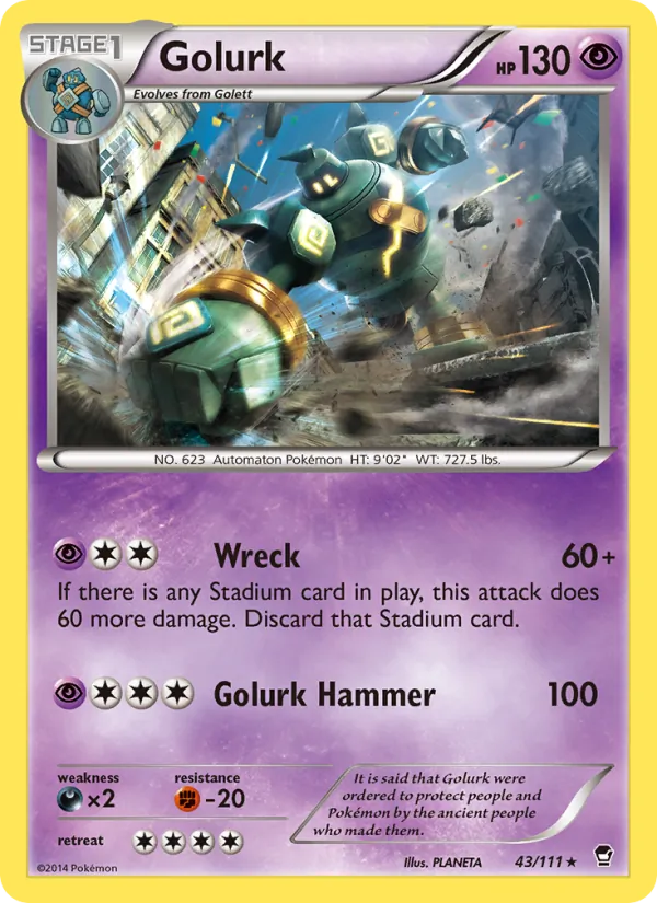 Golurk - Furious Fists Pokemon Card
