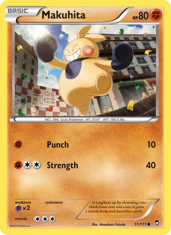 Makuhita - Furious Fists Pokemon Card