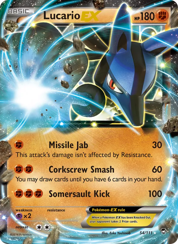 Lucario EX - Furious Fists Pokemon Card