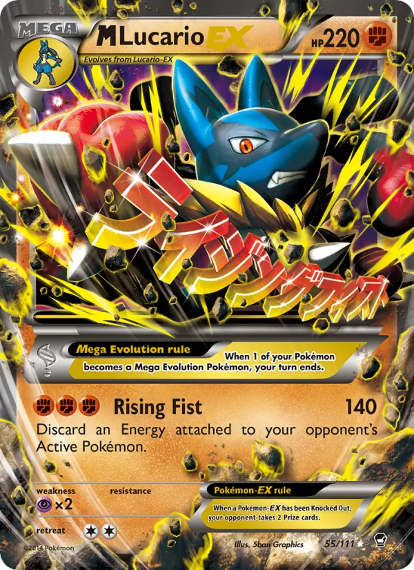 M Lucario EX - Furious Fists Pokemon Card