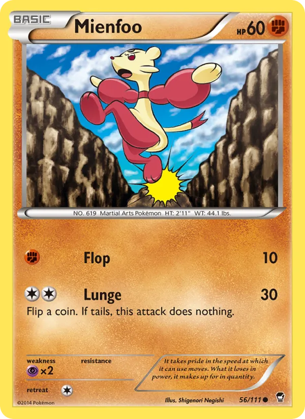 Mienfoo - Furious Fists Pokemon Card