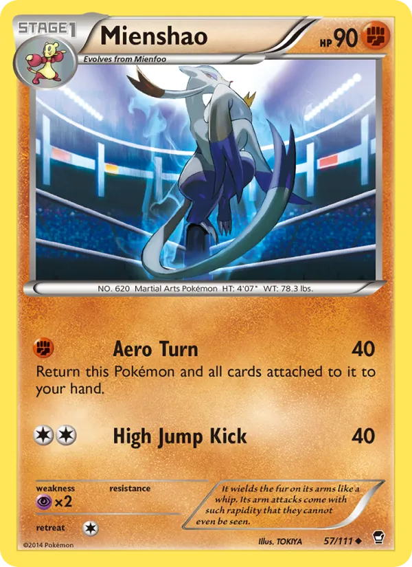 Mienshao - Furious Fists Pokemon Card