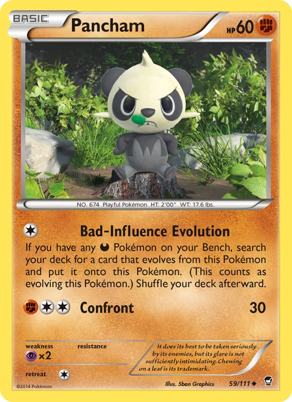 Pancham - Furious Fists Pokemon Card