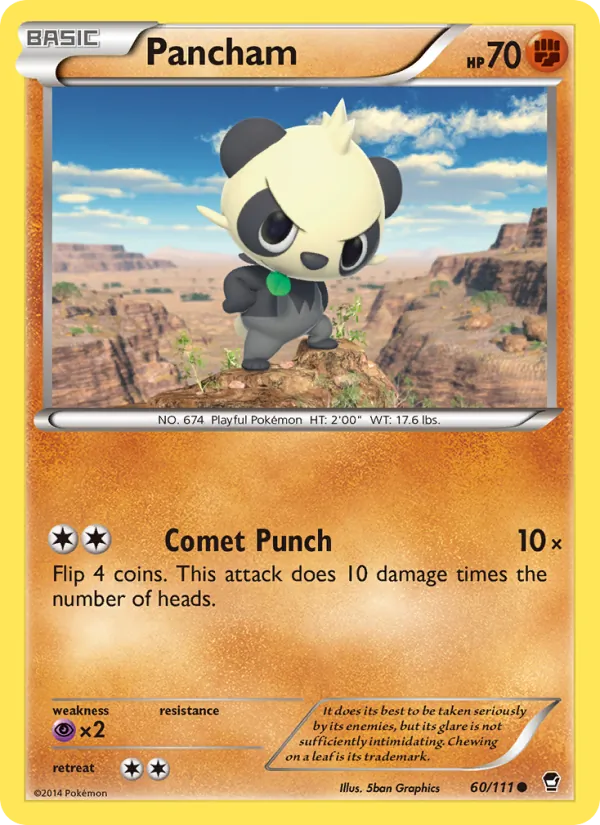 Pancham - Furious Fists Pokemon Card