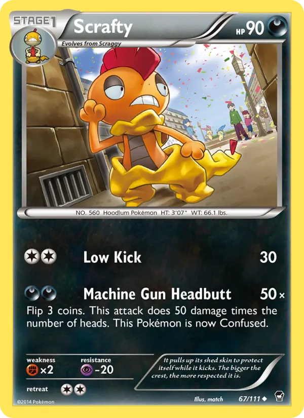 Scrafty - Furious Fists Pokemon Card