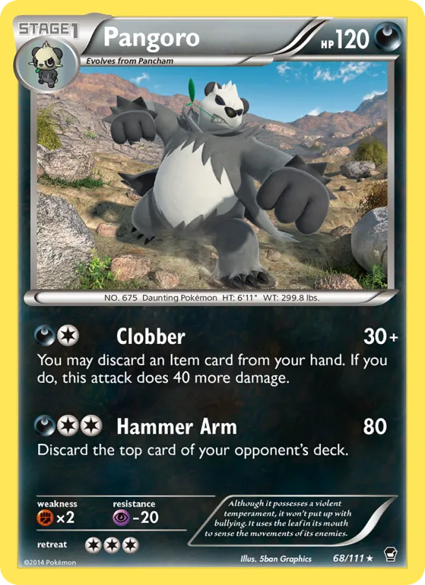Pangoro - Furious Fists Pokemon Card