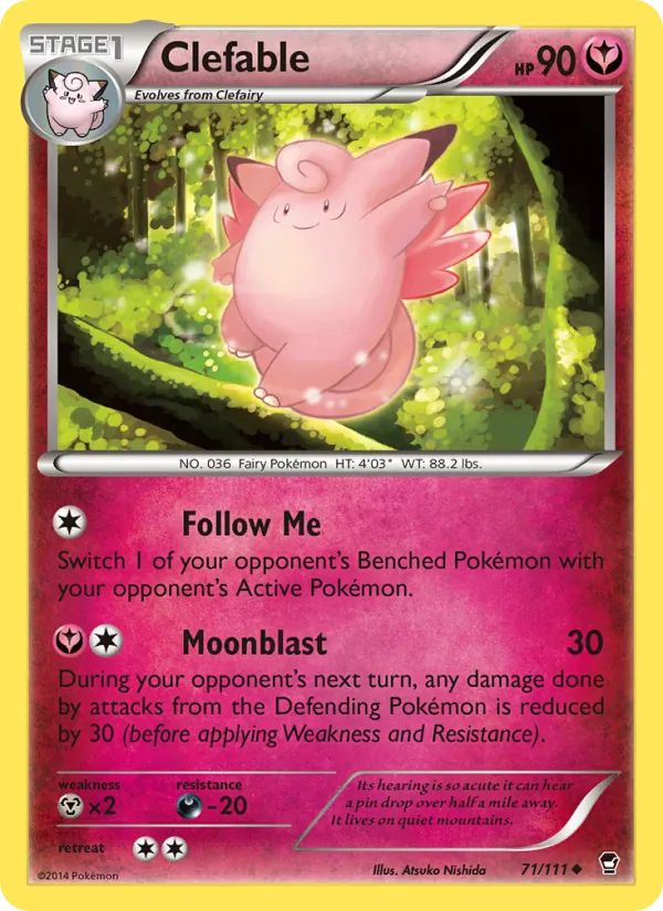 Clefable - Furious Fists Pokemon Card