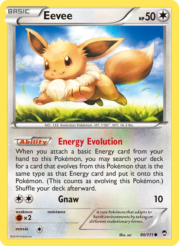 Eevee - Furious Fists Pokemon Card
