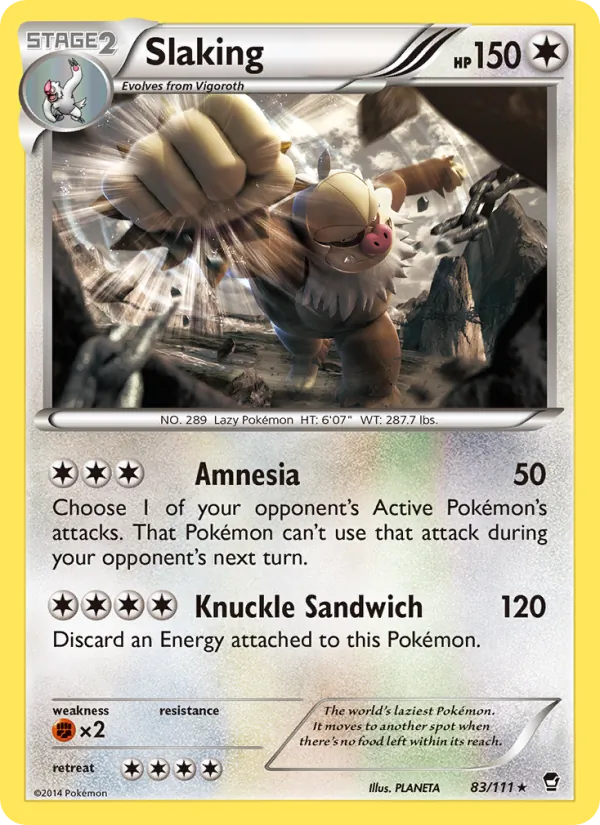 Slaking - Furious Fists Pokemon Card