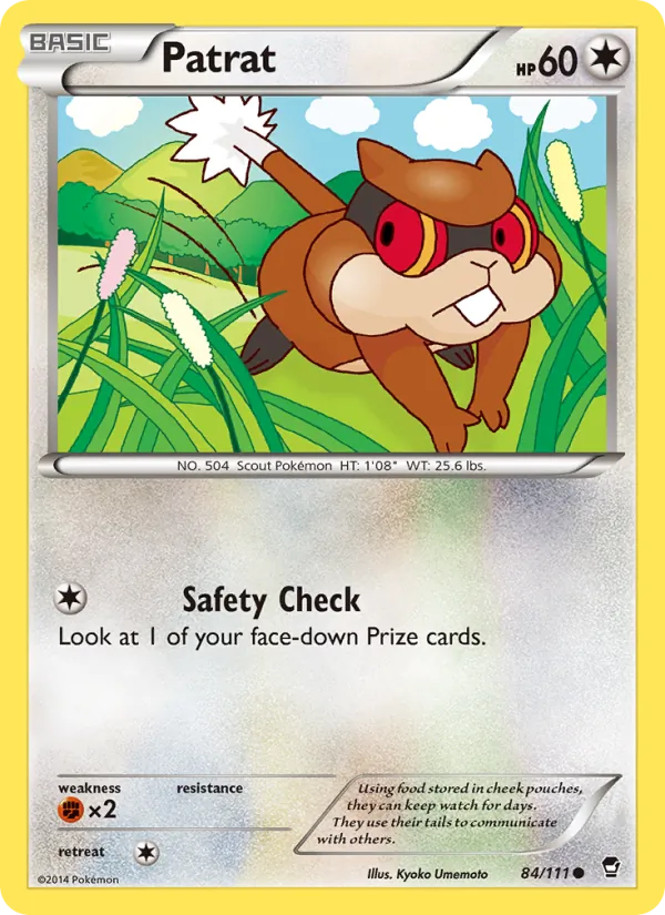 Patrat - Furious Fists Pokemon Card