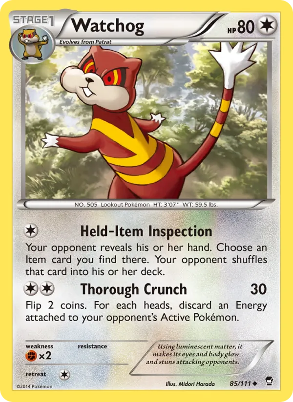 Watchog - Furious Fists Pokemon Card