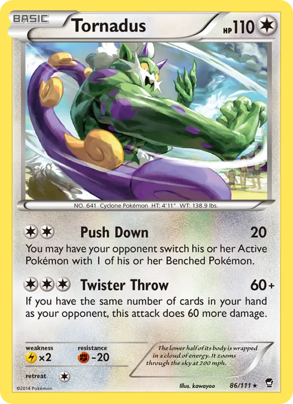 Tornadus - Furious Fists Pokemon Card