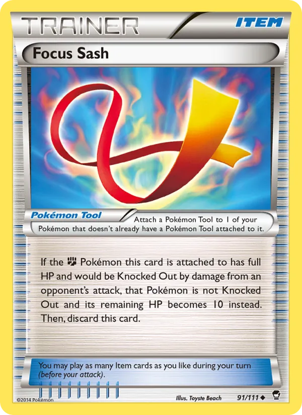 Focus Sash - Furious Fists Pokemon Card