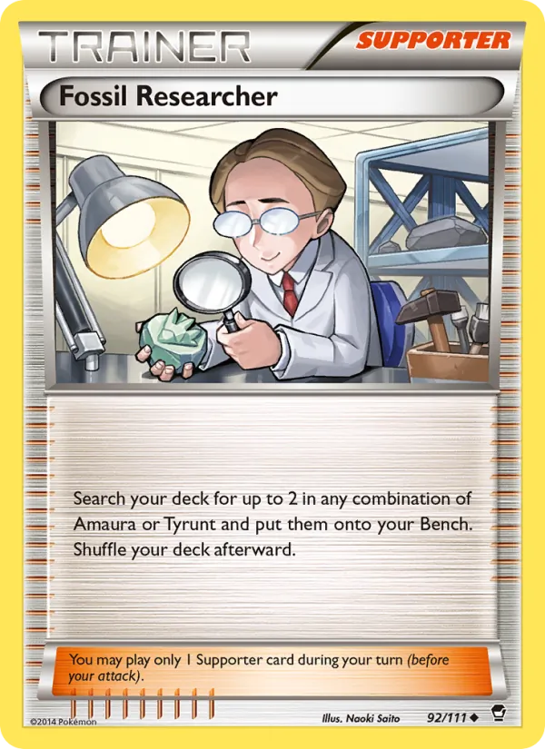 Fossil Researcher - Furious Fists Pokemon Card