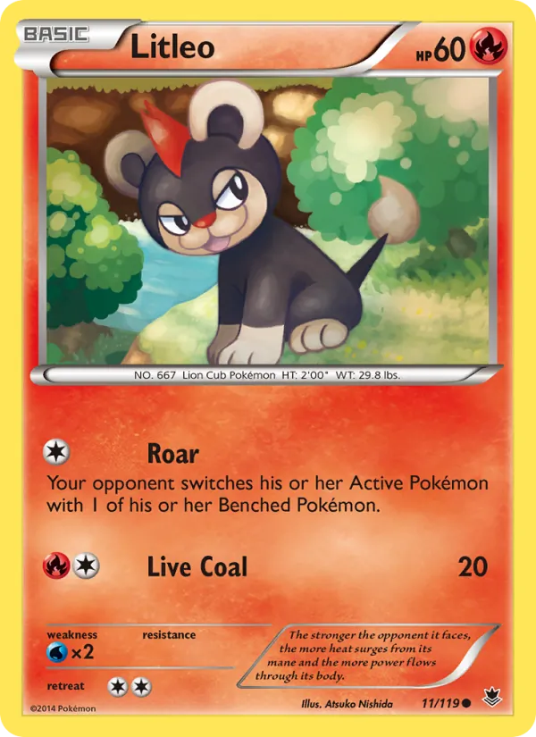 Litleo - Phantom Forces Pokemon Card