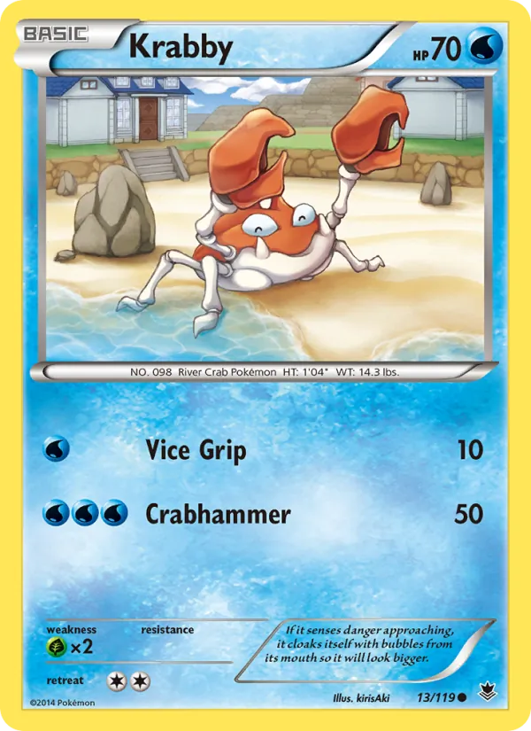 Krabby - Phantom Forces Pokemon Card