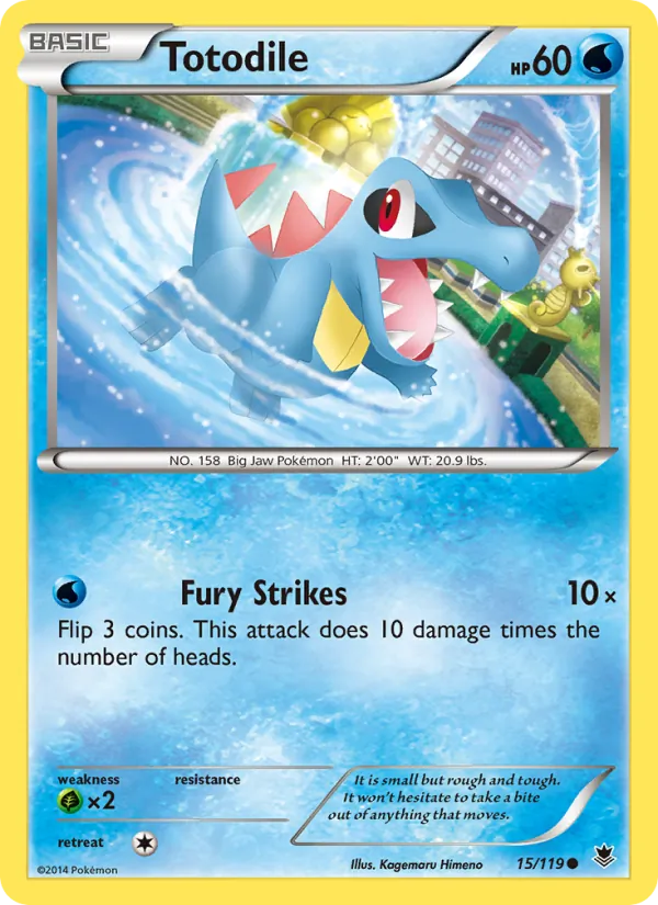 Totodile - Phantom Forces Pokemon Card