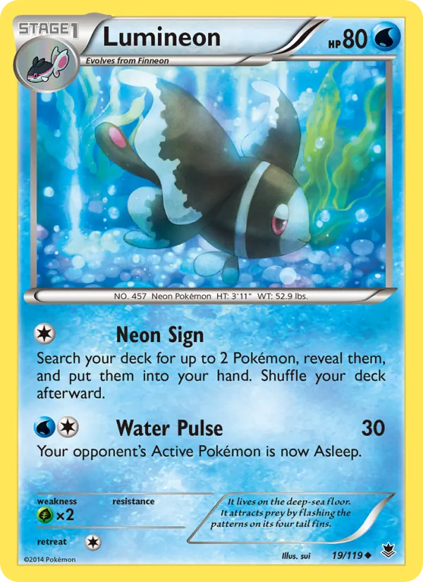Lumineon - Phantom Forces Pokemon Card