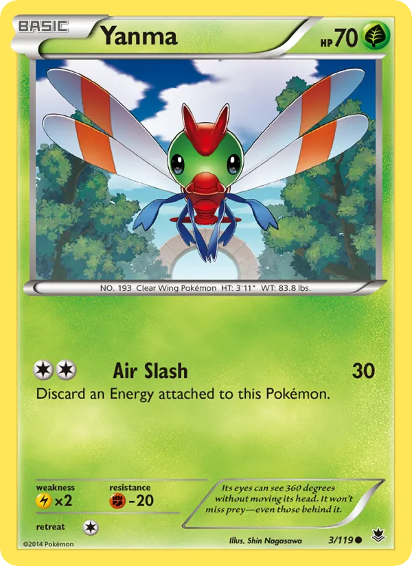 Yanma - Phantom Forces Pokemon Card
