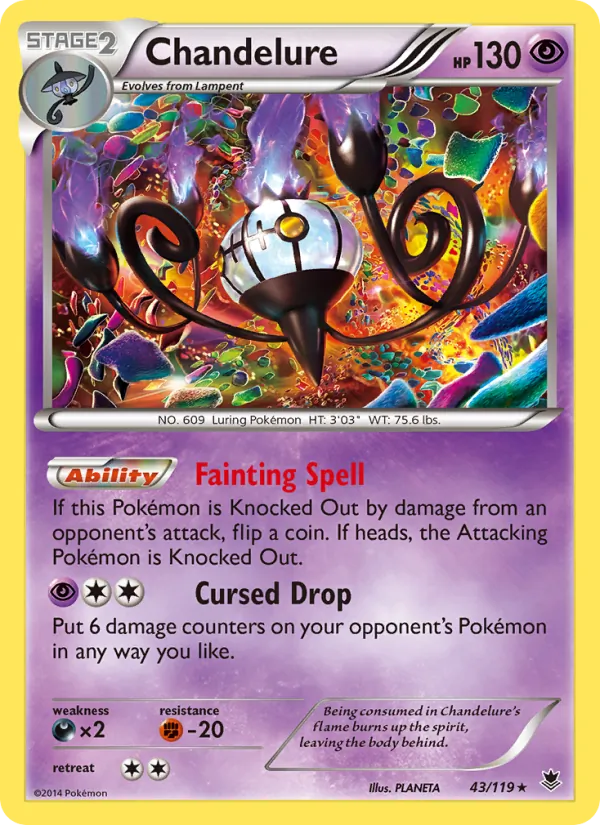 Chandelure - Phantom Forces Pokemon Card
