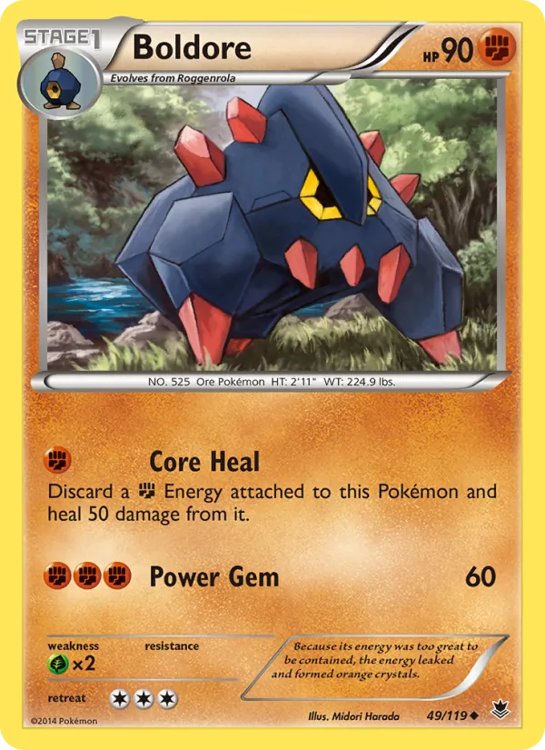 Boldore - Phantom Forces Pokemon Card