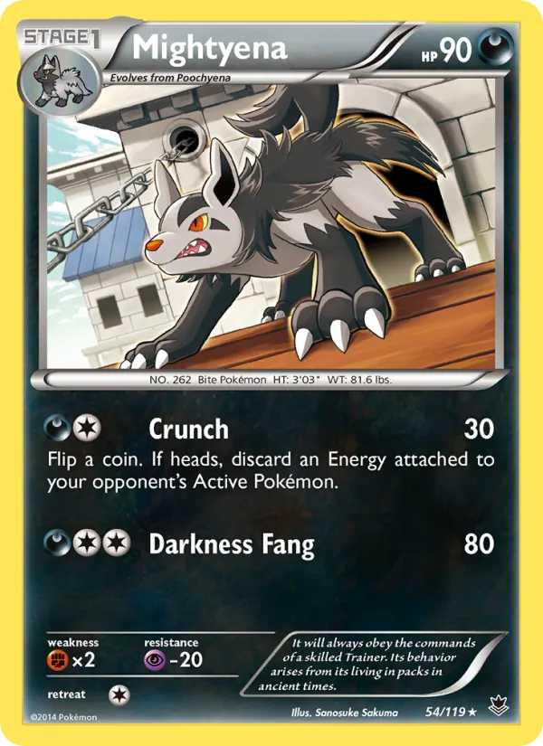Mightyena - Phantom Forces Pokemon Card
