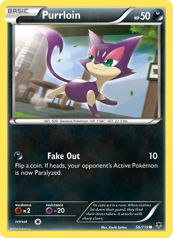 Purrloin - Phantom Forces Pokemon Card