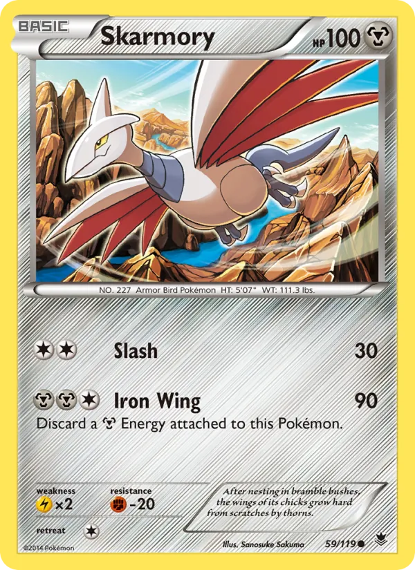 Skarmory - Phantom Forces Pokemon Card