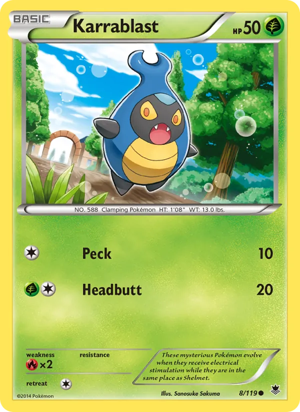 Karrablast - Phantom Forces Pokemon Card