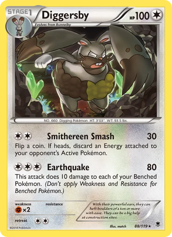 Diggersby - Phantom Forces Pokemon Card