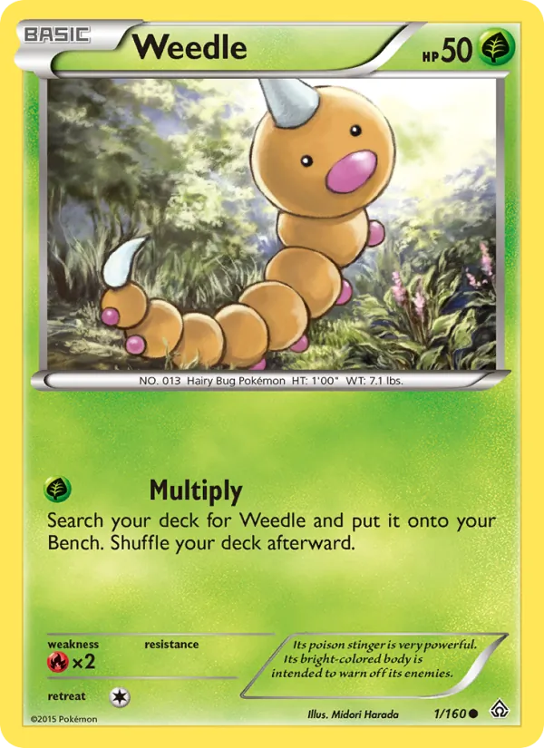 Weedle - Primal Clash Pokemon Card