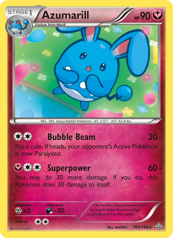 Azumarill - Primal Clash Pokemon Card