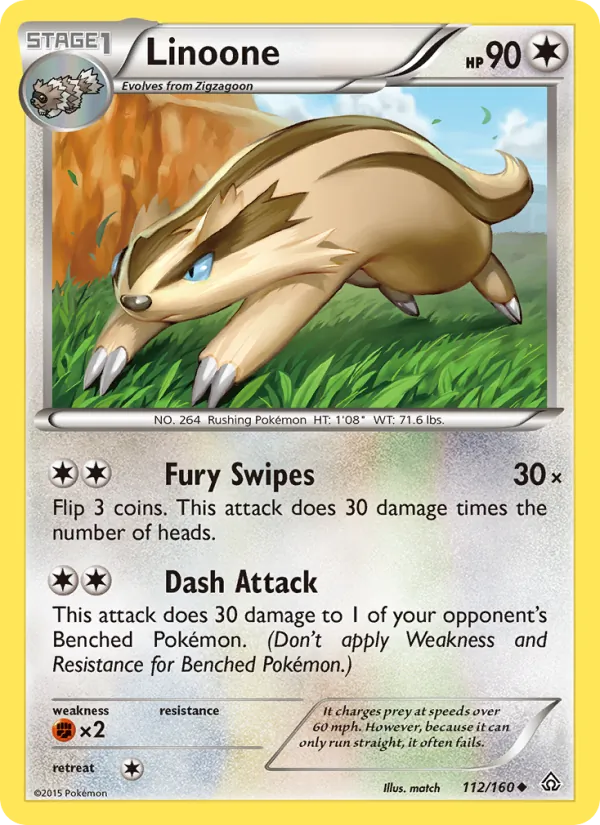 Linoone - Primal Clash Pokemon Card