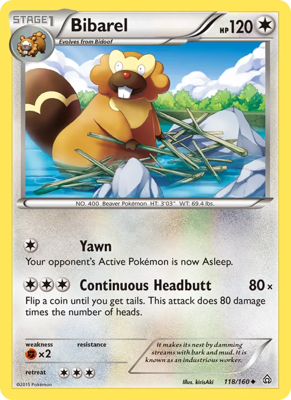 Bibarel - Primal Clash Pokemon Card