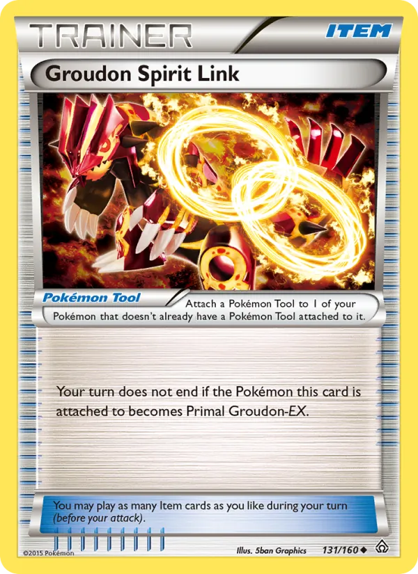 Groudon Spirit Link - Primal Clash Pokemon Card