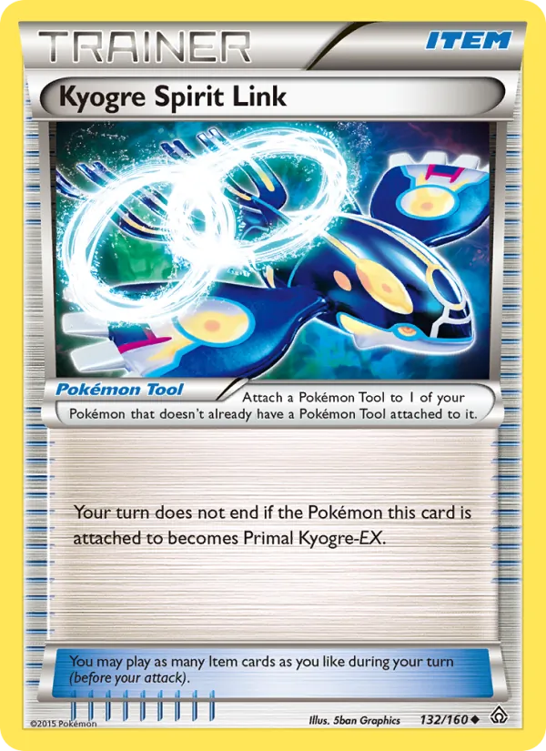 Kyogre Spirit Link - Primal Clash Pokemon Card