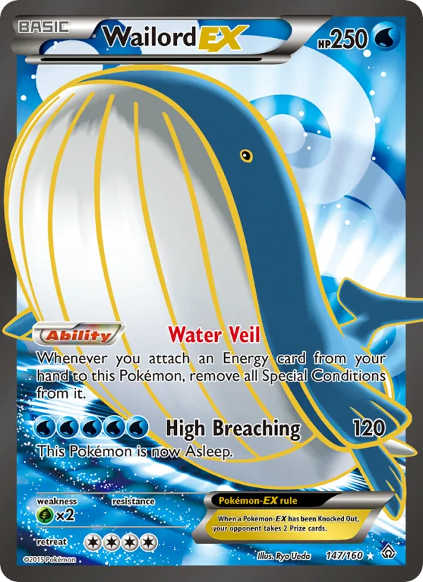 Wailord EX - Primal Clash Pokemon Card