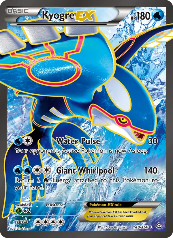 Kyogre EX - Primal Clash Pokemon Card