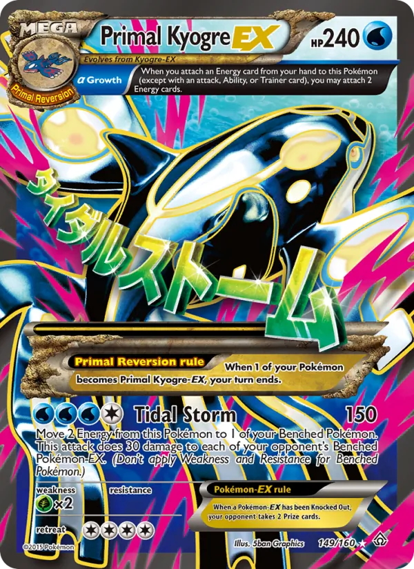 Primal Kyogre EX - Primal Clash Pokemon Card
