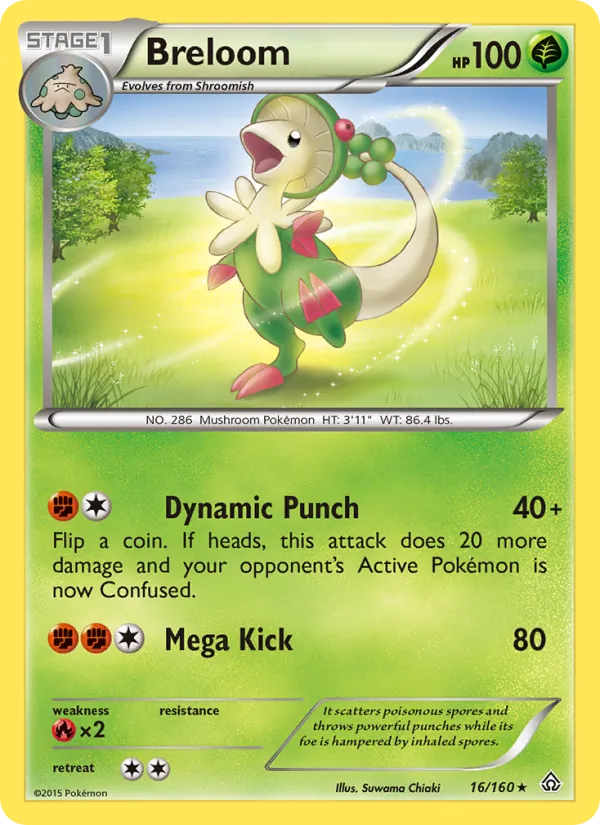 Breloom - Primal Clash Pokemon Card