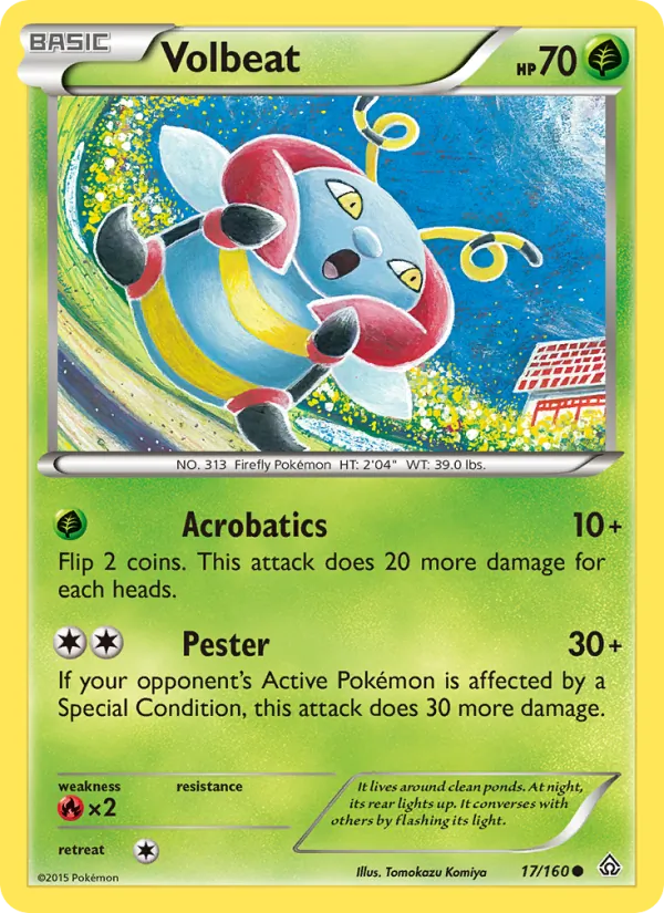 Volbeat - Primal Clash Pokemon Card