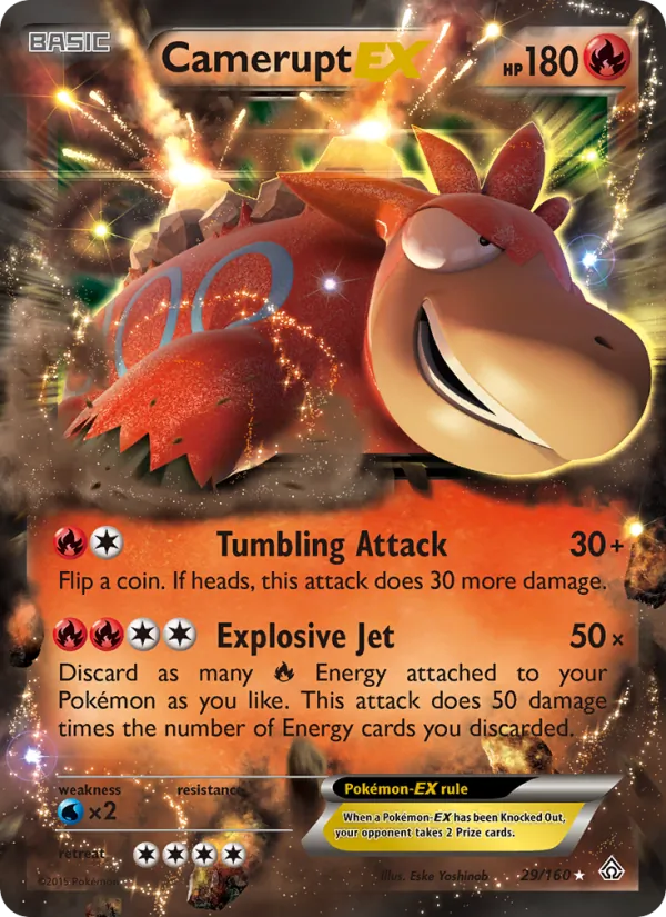 Camerupt EX - Primal Clash Pokemon Card