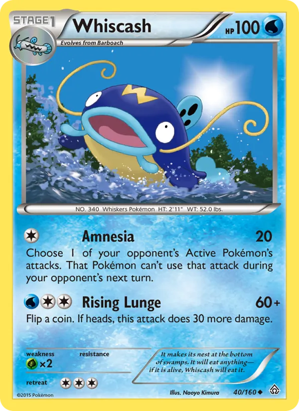 Whiscash - Primal Clash Pokemon Card