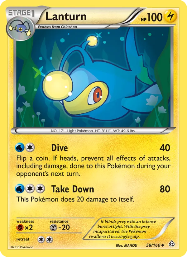 Lanturn - Primal Clash Pokemon Card