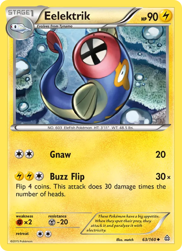 Eelektrik - Primal Clash Pokemon Card