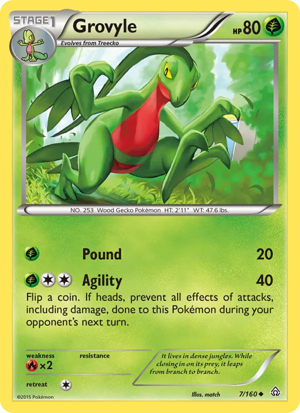 Grovyle - Primal Clash Pokemon Card