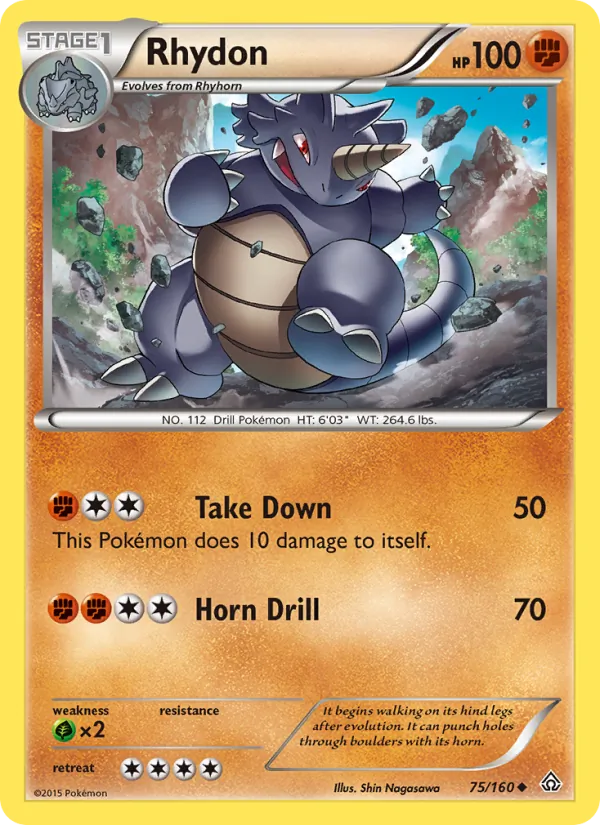 Rhydon - Primal Clash Pokemon Card