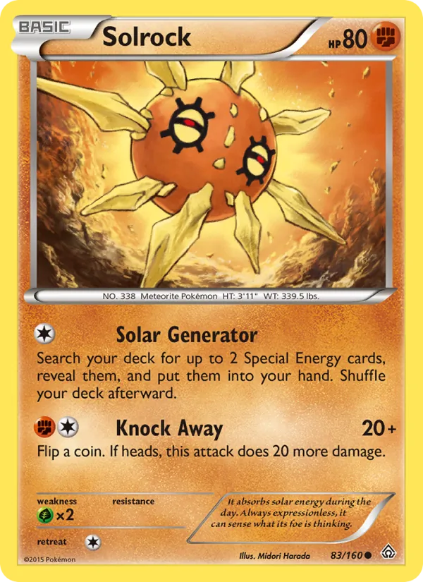 Solrock - Primal Clash Pokemon Card